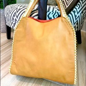 Big Buddha Grayson Bag - Butterscotch and Pink